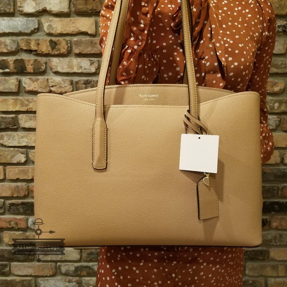 Light Fawn Margaux Large Work Tote Kate Spade NWT